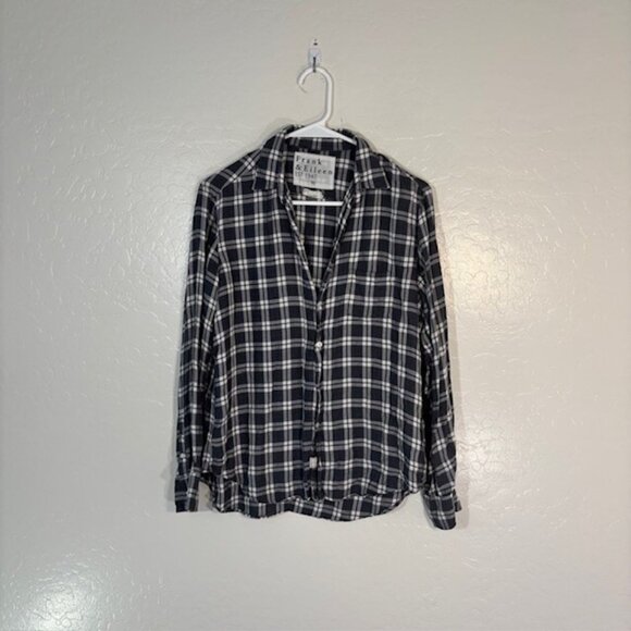 Frank and Eileen Shirt Womens XS "Eileen" Button Long Sleeve Gray Plaid - Picture 1 of 5